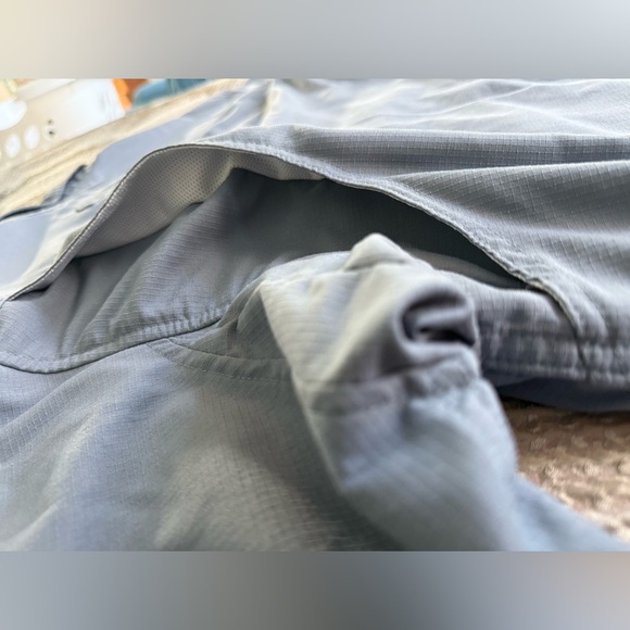 EUC Duluth Trading Ripstop Venting Short Sleeve Button Shirt LT Blue Workwear - Picture 12 of 14